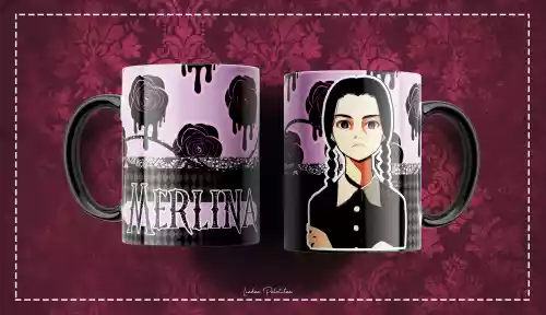 vectores plantilas MERLINA,SERIE,NETFLIX,